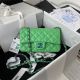 Chanel Classic Flap Shoulder Bag in Original Sheepskin Leather with Green and Blue Colors - A01116