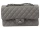 Chanel 2.55 Series Grey Cannage Pattern Leather Bag - CFA1112 Silver