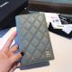 High Quality Chanel Calfskin Leather & Gold-Tone Metal Wallet A80385 Green