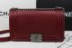Boy Chanel Flap Shoulder Bag with Herringbone Stitching in Burgundy Color