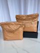 Chanel 22 Handbag in Shiny Calfskin and Gold-Tone Metal with AS3261 and AS3260 - Brown