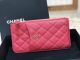 Chanel Calfskin Leather Card Holder & Gold-Tone Metal Pink A81598