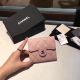 Chanel Tri-Fold Wallet in Pink Leather with Cannage Pattern