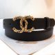 Chanel Calf Leather Belt Wide with 30mm - Stylish Choice