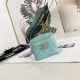 Chanel 19 Zip Card Bag Light Blue