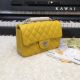 Chanel Classic Sheepskin Leather Crossbody Bag Yellow Silver链条 A1116 - JK5155iv85