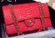 Chanel 2.55 Series Flap Bag in Red Python Leather A1112SA Gold