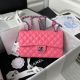 Chanel Classic Flap Shoulder Bag in Original Sheepskin Leather - Medium A01113 - Rose & Yellow Gold