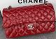 Chanel 2.55 Series Double Flap Bag in Red Patent Leather Silver Hardware