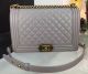 Boy Chanel Flap Bags Grey Cannage Pattern Gold A67088 - Chanel Brand Keywords: Chanel, Bags, Flap Bags