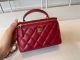 Replica Chanel Small Classic Chain Box Handbag in Red AP2199