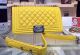 Chanel Yellow Deer Leather Boy Flap Shoulder Bag A67086