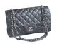 Chanel 2.55 Series Sheepskin Leather Bag in Black A1117 with JK944Xw85