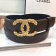 Wide Chanel Calf Leather Belt with 30mm 56603 V68