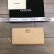 Chanel Sheepskin and Gold-Tone Metal Wallet - Apricot