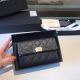 Chanel Boy Matelasse Caviar Calfskin Leather Wallet Black Cha5569