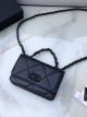 Chanel 19 Classic Sheepskin Leather Chain Wallet AP0957 Black-Tone Metal with Chain Strap