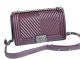 Boy Chanel Flap Shoulder Bag with Herringbone Stitching - Burgundy
