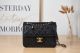 Chanel 22C New Woven Piping Square Black Leather Bag AS2496