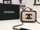 Chanel Cosmetic Bag with Original Cannage Pattern in Apricot & Black Colorway