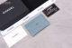 Chanel Classic Card Holder in Grained Calfskin and Gold-Tone Metal - Light Blue
