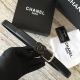 Replica Chanel Genuine Calf Leather Belt 56989 Black JK669