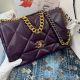 Classic Chanel 19 Flap Bag in Deep Purple Colorway with Elegant Style