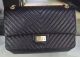 Replica Chanel Classic Flap Bag Chevron Leather A90669 Black