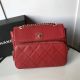 1:1 Chanel Grained Calfskin & Gold-Tone Metal Flap Bag - AS1199 Red