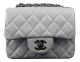 Chanel Classic Mini Flap Bag in Off-White Original Sheep Leather CF1115 Silver