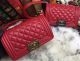 Red Sheepskin Leather Boy Chanel Flap Shoulder Bag A67085 - JK791