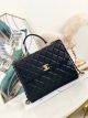 Chanel Top Handle Coco Flap Bag A92237 - Black