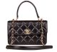Chanel Classic Sheepskin Leather Top Handle Bag Black CHA92236 - Search Keywords: Chanel, Top Handle Bag, Sheepskin Leather