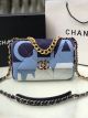 Chanel 19 Flap Bag in Blue AS1160 with Classic Design