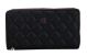 Chanel Matelasse Zip Around Wallet in Black Cannage Pattern (A2618)