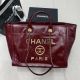 Chanel Burgundy Cowhide Tote Shopping Bag A66942