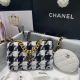 Chanel White and Black 19 Flap Bag WOC 33817 - Classic and Elegant Style