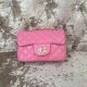 Best Chanel Classic Mini Flap Bag Sheepskin Leather A1115 Pink