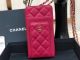 Chanel Calfskin Chain Card Holder & Gold-Tone Metal Rose Gold AP0990