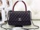 Chanel Classic Top Handle Bag in Red Sheepskin Leather A92991 with JK299sY95