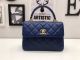 Chanel Classic Blue Sheepskin Leather Top Handle Bag CHA2371