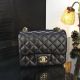 Chanel Classic Mini Flap Bag in Original Sheepskin Leather Black with Gold Chain