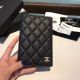 Chanel Calfskin Leather & Gold-Tone Metal Wallet Black A80385