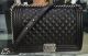 Boy Chanel Flap Bag in Black Sheepskin Leather A67088 Silver
