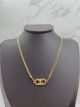 CELINE Necklace with Gold-Tone CC Logo Pendant
