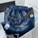 Chanel Calf Leather Shopping Bag in Dark Blue, Model AS3261 - Premium Quality