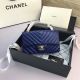 Chanel Classic Flap Bag in Blue Sheepskin Leather 1116 Gold