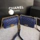 Chanel Boy Flap Shoulder Bag Sheepskin Leather A67085 Blue - Chanel Bag