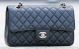 Chanel 2.55 Flap Bag in Black Cannage Pattern: A1112 Silver