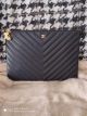 Chanel Black Caviar Leather Clutch Bag with Gold Hardware - Style 7012